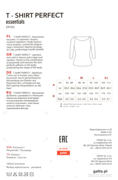 Biały T-shirt Perfect essentials z długim rękawem i owalnym dekoltem. Bezszwowa koszulka dopasowana do sylwetki, widok z przodu.