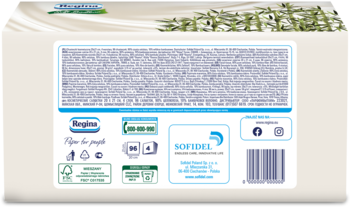 REGINA Soft Bamboo ,chusteczki higieniczne, 4-warstwowe,tył