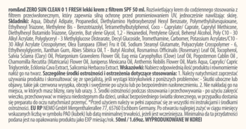 Bliskie ujęcie tyłu opakowania Zero Sun Clean SPF 50+ kremu przeciwsłonecznego, ze spisem składników.