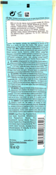 Tył błękitnej tubki Wella Color Fresh Mask Mint 150ml, z nadrukowanymi składnikami, instrukcjami i kodem.