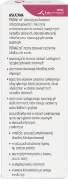Białe opakowanie Provag żel biomed, widok z przodu, z różowym logo i opisem zastosowania w higienie intymnej.