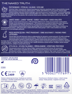 DUREX Performa ,prezerwatywy, z żelem przedłużającym stosunek,tył