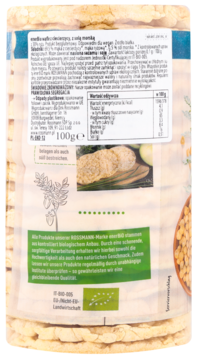 ENERBIO ,wafle z ciecierzycy, z solą morską,tył