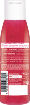 Tył butelki skoncentrowanego żelu Perfecta Bubble Tea wiśnia i zielona herbata, widoczna etykieta 100g.