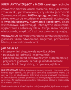 MIRACULUM Retinol Age-Synergy,krem do twarzy, aktywizujący, z 0,05% Retinolem, na noc,tył