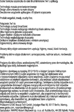 Geske soniczna szczoteczka do ciała 7w1 z aplikacją. Dwustronna, 8 trybów, wodoodporna IPX7, wegańska.