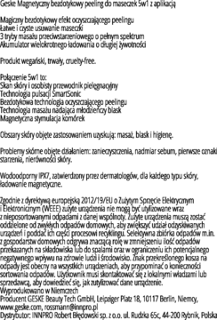 GESKE ,Magnetyczny bezdotyk peeling do maseczek5w1, Szary,tył