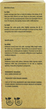 SATTVA Ayurveda ,olej z dzikiej róży do skóry i włosów, organiczny,tył