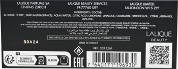 LALIQUE White In Black ,woda perfumowana dla mężczyzn,tył