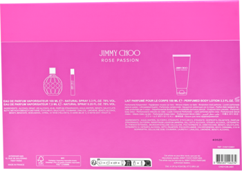 JIMMY CHOO Rose Passion ,zestaw dla kobiet, woda perfumowana 100 ml + 7,5 ml balsam do ciała 100 ml,tył