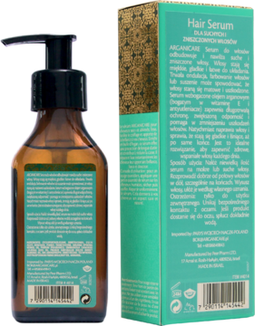 ARGANICARE ,serum do włosów suchych i zniszczonych, z Masłem Shea,tył