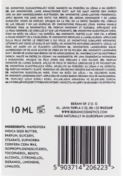 BERANI Piave ,kieszonkowe perfumy w solidzie, dla kobiet,tył