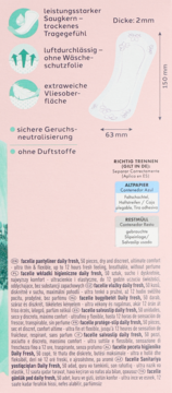 FACELLE ,wkładki higieniczne, Daily Fresh,tył