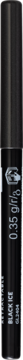 Czarna diamentowa kredka do oczu Glimmerstick Avon, pionowo, z widocznym napisem BLACK ICE i logo.