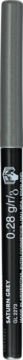 Avon Glimmerstick Diamond Eyeliner. Metaliczna srebrna zatyczka i czarny korpus z rozmytym napisem. Prosty widok kredki.