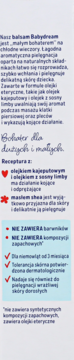 BABYDREAM ,balsam na chłodne wieczory od 3. miesiąca życia,tył
