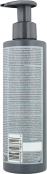 Tył szarej butelki maski koloryzującej Schwarzkopf Chroma ID z pompką, widoczne etykiety i kod kreskowy.