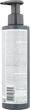 Tył ciemnoszarej maski koloryzującej Schwarzkopf Chroma ID 300 ml z pompką, z etykietą i kodem.