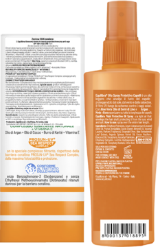 EQUILIBRA Aloe ,zestaw kosmetyków przecisłonecznych: krem do twarzy SPF50+ i olejek do włosów,tył