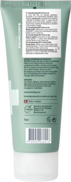 Tył tubki kremu do rąk DermaKnowlogy MD12 75 ml, miętowy, z widocznym składem i kodem kreskowym.