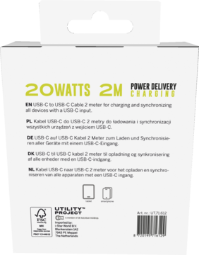 ISTARWORLD ,kabel USB-C - USB-C, 2m, biały,tył