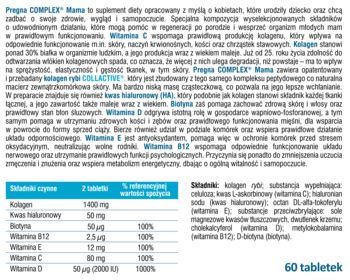 PREGNA Complex Mama,suplement diety dla kobiet, regeneracja po urodzeniu dziecka,tył
