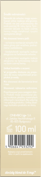 Toner OnlyBio Hair in Balance do włosów blond 100ml, tył kremowego opakowania z kodem kreskowym.