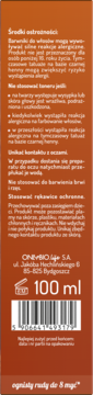 OnlyBio Hair in Balance toner, tył pomarańczowego opakowania 100ml z instrukcjami i efektem 'ognisty rudy'.