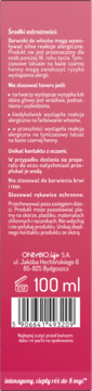 Różowa tylna etykieta tonera OnlyBio Hair in Balance 100 ml, z polskimi instrukcjami, kodem i napisem 'ciepły róż do 8 myć'.