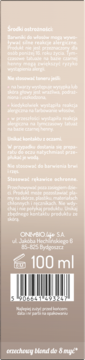 Tylna strona tonera OnlyBio Hair in Balance Orzechowy Blond, 100ml. Widoczne instrukcje użycia i barcode.