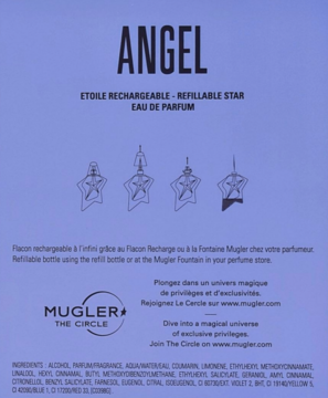 MUGLER Angel ,woda perfumowana dla kobiet, refillable,tył
