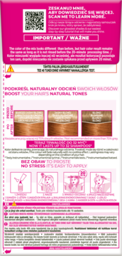 L'ORÉAL PARIS CASTING CREME GLOSS ,farba do włosów, półtrwała, nr 834 Bursztynowy Blond,tył