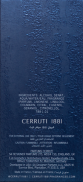 CERRUTI 1881 Silver Night ,woda perfumowana dla mężczyzn,tył