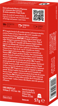 LAVAZZA Qualita Rossa ,kawa palona, mielona w kapsułkach,tył