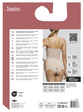 POMPEA Seamless ,podkoszulka damska, Skin, rozm. S/M,tył
