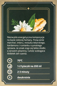 FIVE O'CLOCK ,herbata zielona, Zielona Energia,tył