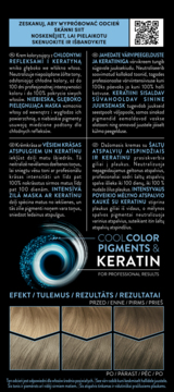 Syoss Cool Color Pigments & Keratin, opakowanie farby do włosów z efektem przed i po chłodny blond.