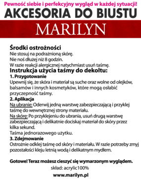 MARILYN ,taśma do dekoltu, dwustronna,tył