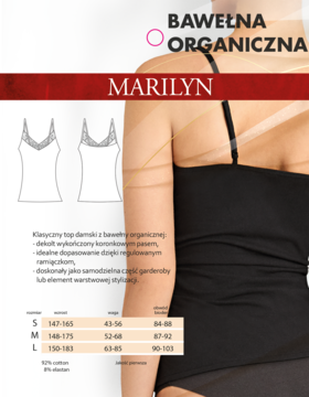 MARILYN Infinity ,top damski, Black, rozm. L,tył