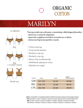 MARILYN Denise ,top damski, krótki, Black, rozm. L/XL,tył