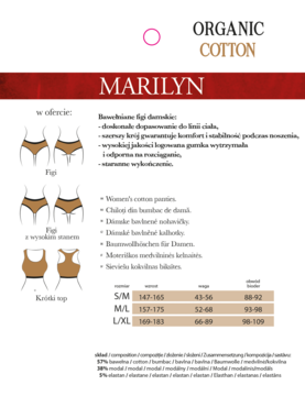 MARILYN Panty Karen  ,figi damskie, wysokie, Black, rozm. L/XL,tył