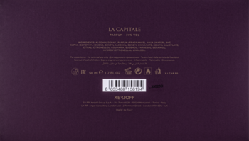 XERJOFF La Capitale ,perfumy unisex,tył