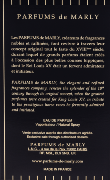 PARFUMS DE MARLY Godolphin Royal Essence,woda perfumowana dla mężczyzn,tył