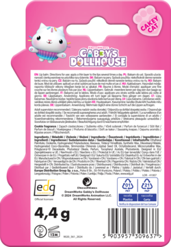 GABBY'S DOLLHOUSE ,balsam do ust, Cakey Cat,tył