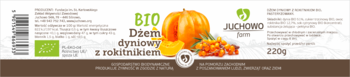 JUCHOWO FARM ,dżem dyniowy z rokitnikiem,tył