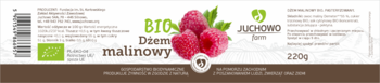 JUCHOWO FARM ,dżem  malinowy Bio,tył