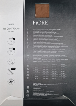 FIORE Fit Control ,rajstopy, 40 den, Light Natural, rozm. 4,tył