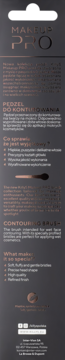 Opakowanie pędzla do konturowania KillyS MakeUp PRO, ciemne tło z brązowym tekstem i ilustracją pędzla.