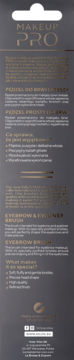 Tylne opakowanie zestawu pędzli do oczu i brwi KillyS MakeUp PRO, czarne ze złotymi napisami, widoczne opisy.
