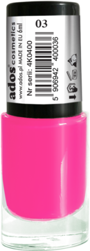ADOS Sunny Gel Solar,lakier do paznokci, nr 03;,tył